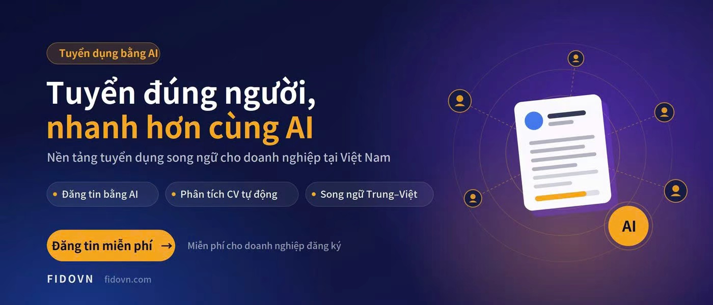 Hình giới thiệu nền tảng tuyển dụng thông minh Fidovn
